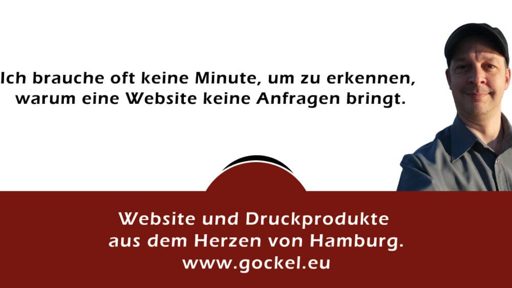 Ich brauche oft keine Minute, um zu erkennen, warum eine Website keine Anfragen bringt.