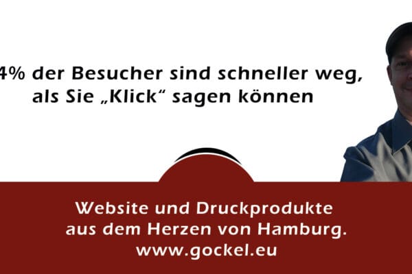 94 % der Besucher sind schneller weg, als Sie „Klick“ sagen können